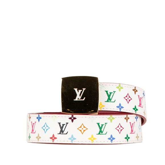 Louis Vuitton Accessories - Pre-Loved Louis Vuitton Monogram Multicolore LV Cut Reversible Belt